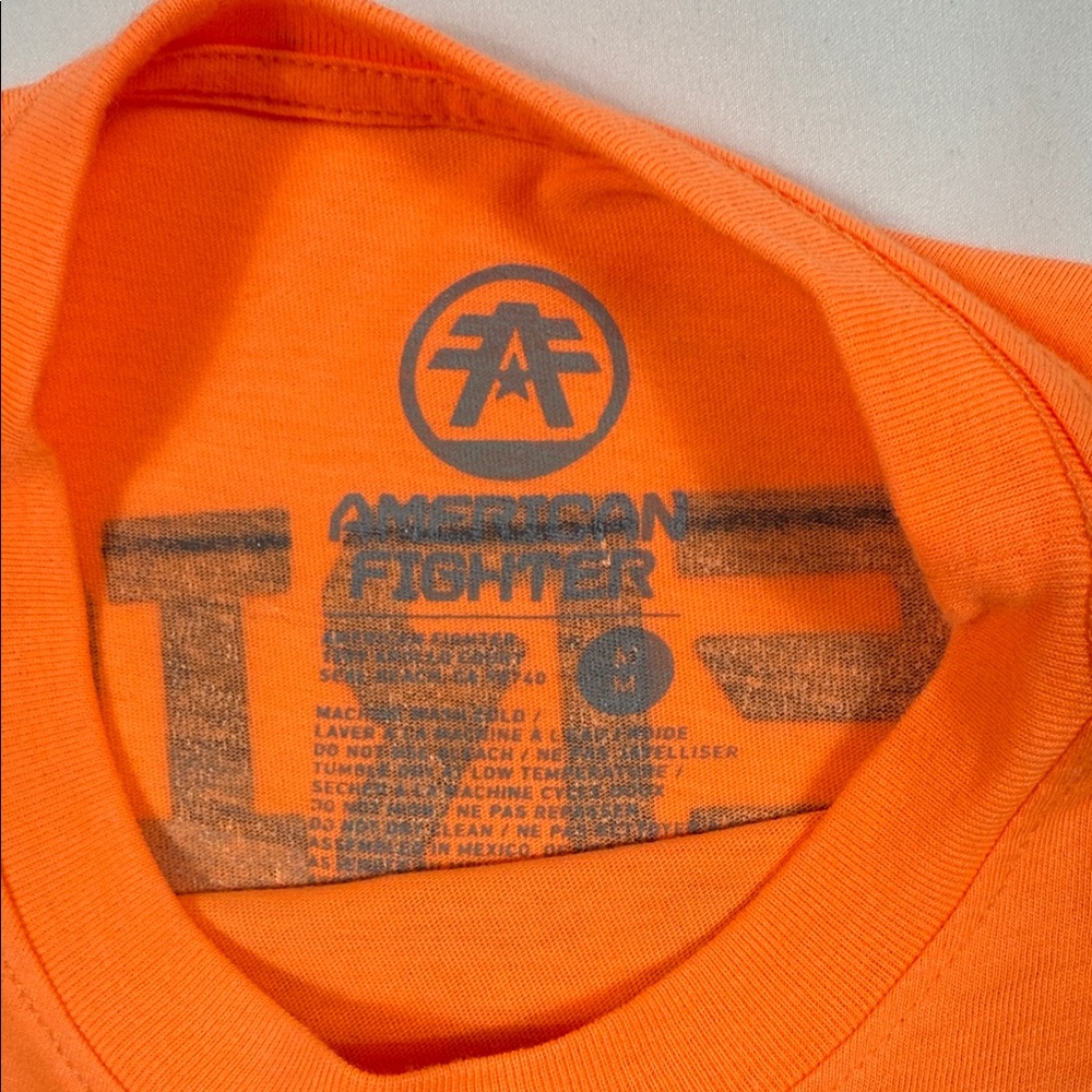 American Fighter Neon Orange Reflective Tee - Picture 2 of 4